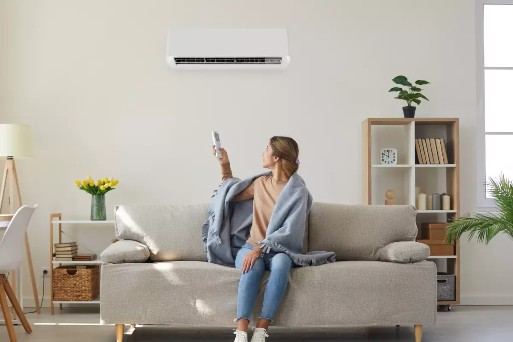 phot d'un appartement avec un pompes à chaleur air-air